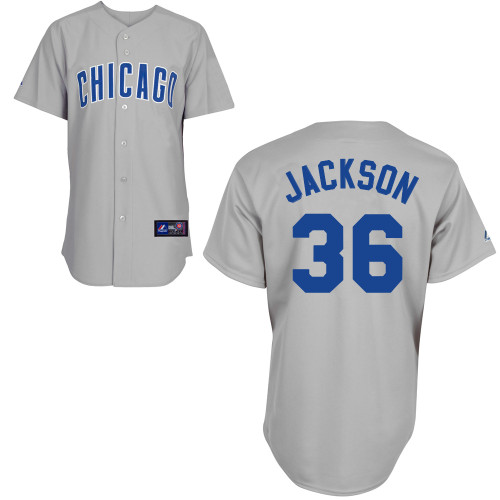 Edwin Jackson #36 Youth Baseball Jersey-Chicago Cubs Authentic Road Gray MLB Jersey